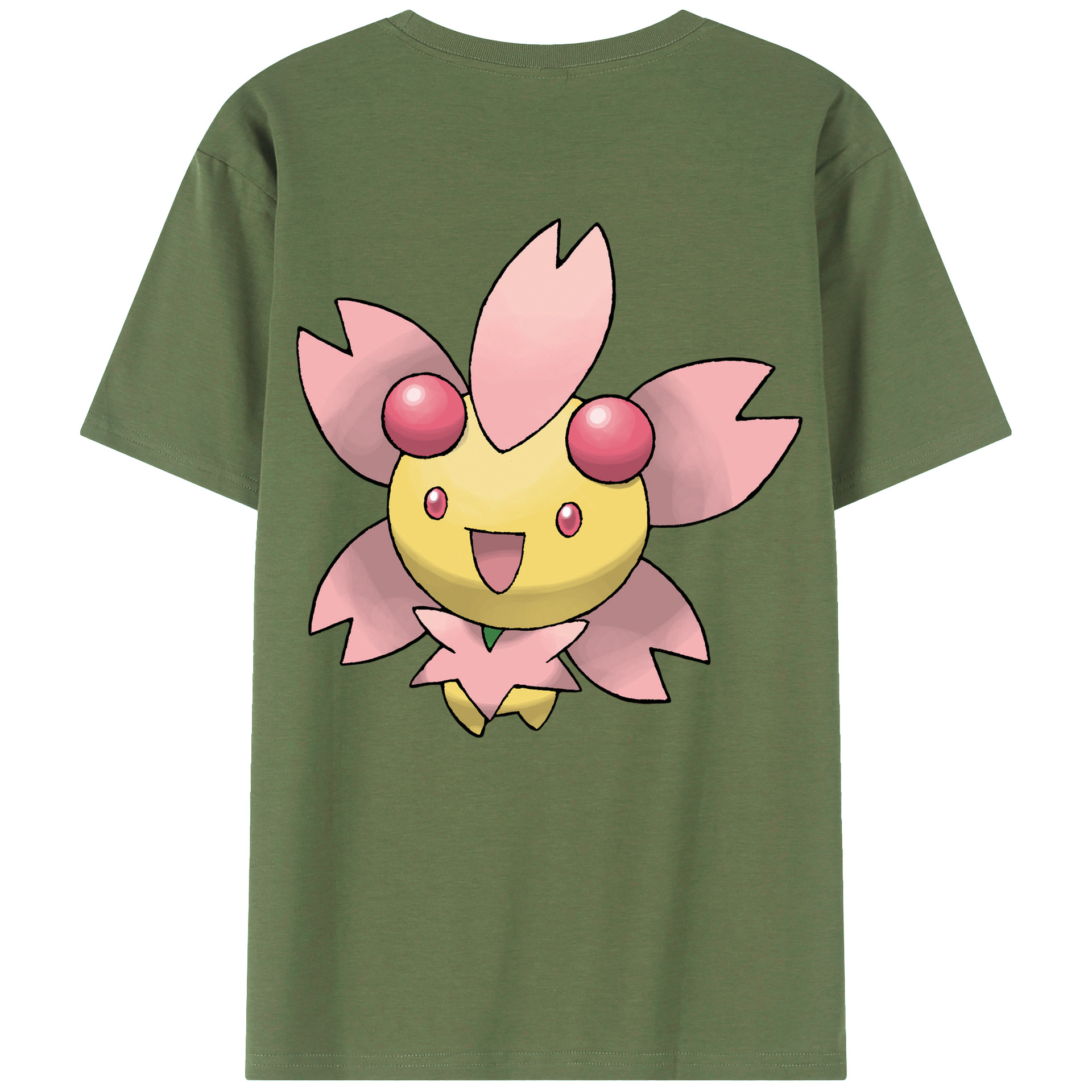 （画像用） ポケットモンスター Pokémon 綿100％ メンズ半袖Tシャツ（バックプリント） 通気性